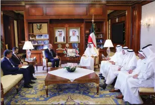  ??  ?? Sheikh Sabah Khaled meeting with the Jordanian FM