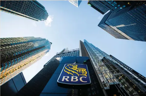  ?? (Mark Blinch/Reuters) ?? A ROYAL BANK of Canada logo is seen on Bay Street in the heart of Toronto’s financial district, in this file photo.