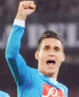  ??  ?? Josè Maria Callejon, 28 anni, al Napoli dal 2013