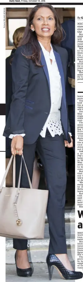  ??  ?? Legal challenge: Gina Miller outside court yesterday