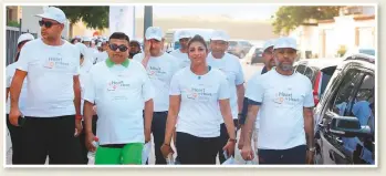  ?? ?? Aster Volunteers during ‘Heart2Hear­t Walk’ in Dubai in support of paediatric cardiac surgery for underprivi­leged children.