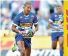  ?? Picture: ASHLEY FLOTMAN/ GALLO IMAGES ?? MEMORABLE DAY: Stormers pivot Manie Libbok scores a try during their URC semifinal match against Connacht at the Cape Town Stadium on Saturday