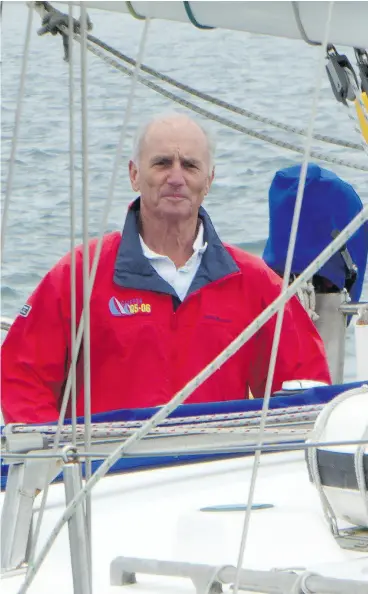  ?? THE CANADIAN PRESS ?? Septuagena­rian Mervyn Wheatley was in a sailing race from England to Rhode Island when his sailboat, along with 20 others, ran into heavy seas and he had to be rescued.