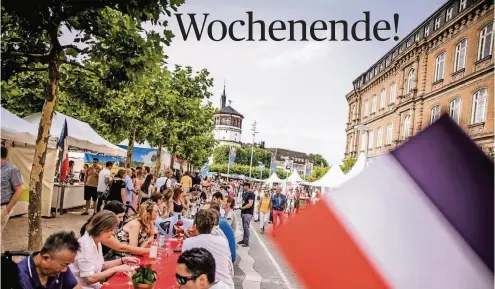  ?? RP-FOTO: ANDREAS ENDERMANN ?? Das Frankreich­fest lockt heute und morgen ans Rheinufer, an den Burgplatz und zum Rathaus.