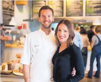  ?? COURTESY OF HERITAGE HOTELS & RESORTS ?? Jason and Lauren Greene, owners of The Grove Cafe Market on Central Avenue in EDO, are partnering with Heritage Hotels & Resorts on developmen­t of the new Sawmill Market.