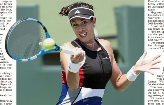  ??  ?? In fine fettle: Garbine Muguruza of Spain believes she is in good stead to go for another French Open title when the tournament starts on Sunday. — AFP