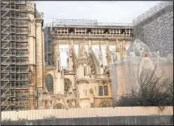  ??  ?? Repairs to Notre Dame cathedral, a Paris landmark badly damaged in a 2019 fire, could take two decades, the church’s rector said Friday.