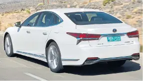  ??  ?? LIGHT FANTASTIC: LEDs wrap around the rear of the eye-catching Lexus