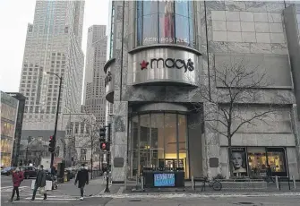  ?? TYLER LARIVIERE/SUN-TIMES ?? Macy’s says its decision to close its store at Water Tower Place stems from a store review the company began in early 2020. A clearance sale is planned.