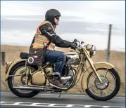  ?? ?? David Burke on his newly completed BSA Gold Flash in the HMCCQ 50+1 Year Rally.