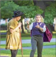  ?? CARRIE GARLAND — FOR THE NEWS-HERALD ?? The Cleveland Shakespear­e Festival performed “The Taming of the Shrew” July 1 at James A. Garfield National Historic Site in Mentor.