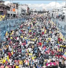  ?? HENRY LAPO / EXPRESO ?? Protesta. Delegacion­es de varias provincias marcharon en la capital.