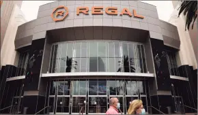  ?? Jae C. Hong / Associated Press ?? The 2020 theatrical release calendar is getting slimmer in the wake of the announceme­nt that Regal cinemas are temporaril­y closing.