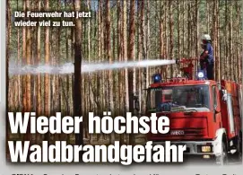  ?? ?? Die Feuerwehr hat jetzt wieder viel zu tun.