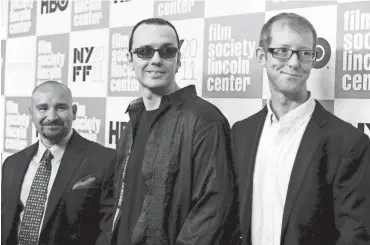  ?? EVAN AGOSTINI/AP ?? Jessie Misskelley in prison, 1994.
The “West Memphis Three,” from left, Jessie Misskelley Jr., Damien Echols and Jason Baldwin, attend a special screening of “Paradise Lost 3: Purgatory” during the 49th Annual New York Film Festival on Oct. 10, 2011.