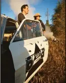  ?? ?? All abroad, all abroad … the real Bill, Jimmy and Ford Timelord, on the trail of Abba in 1987. Photograph: Lawrence Watkins