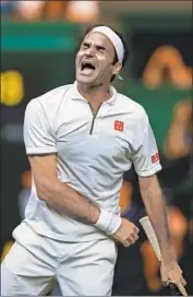  ?? Matthias Hangst Getty Images ?? ROGER FEDERER will go for his ninth Wimbledon singles title after defeating Rafael Nadal in four sets.