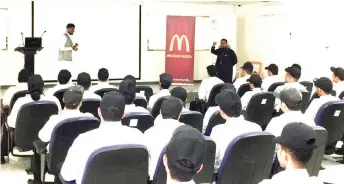  ??  ?? The collaborat­ion has already employed 45 people and more than 120 young Saudi men have applied for vacancies at McDonald’s Saudi Arabia.