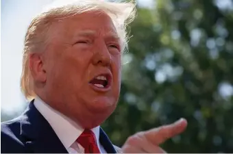  ?? GETTY IMAGES ?? TWEETER IN CHIEF: President Trump speaks to the media outside the White House on Friday.