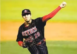  ?? SDSU ATHLETICS ?? Aztecs junior lefty TJ Fondtain has seen his velocity jump into the low 90s.