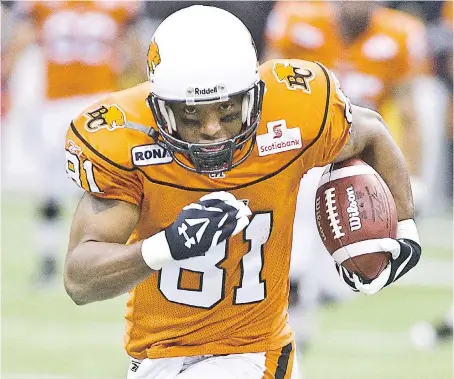  ??  ?? Geroy Simon holds the records for most catches and most receiving yards in CFL history. He was named to the Canadian Football Hall of Fame Wednesday.