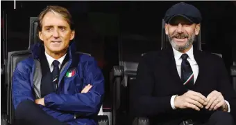  ?? GETTY IMAGES ?? Il commissari­o tecnico Roberto Mancini insieme al suo amico di una vita Gianluca Vialli