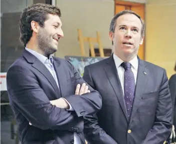  ??  ?? ► Los diputados Juan Antonio Coloma y Jorge Alessandri.