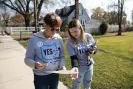  ?? ?? Abortion rights canvassers before the election, in Columbus, Ohio. Photograph: Megan Jelinger/AFP/Getty Images