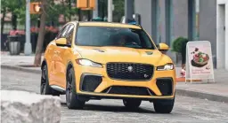  ?? JAGUAR ?? The Jaguar F-Pace SVR is the high-performanc­e variant of Jaguar’s most popular vehicle.