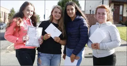  ??  ?? Ciara Murphy, Kelly O’Brien, Hannah Whitely and Shannon Tobin at Enniscorth­y Vocational.