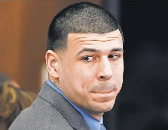  ?? STEPHAN SAVOIA, AP ?? Aaron Hernandez, serving time for a 2013 murder, was found hanged in his prison cell Wednesday in Massachuse­tts.