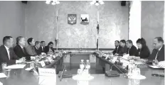  ??  ?? Minister Ts.Tsogzolmaa meets Russian officials