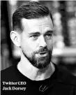  ??  ?? Twitter CEO Jack Dorsey