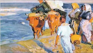  ?? EL PAÍS ?? Cuadro. La obra de Joaquín Sorolla es uno de los cuadros con permiso temporal para exhibirse en el exterior.