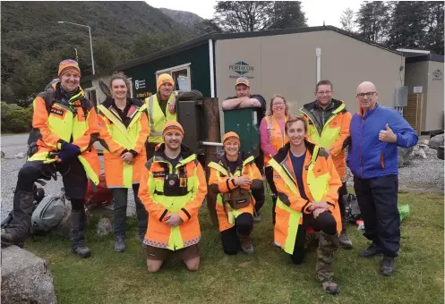  ??  ?? ABOVE LandSAR brings together a variety of people for a common cause; members of Steve's Oxford group at Arthur's Pass.
OPPOSITE LandSAR volunteers must be ready to operate in a variety of terrains and changing weather conditions.