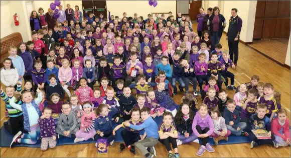  ??  ?? Cystic Fibrosis Awareness Day in Ballindagg­an School on Friday.