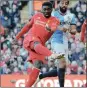  ??  ?? KOLO TOURE:
Hit the post