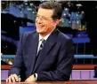  ??  ?? TV host Stephen Colbert