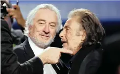  ?? ROBERT De Niro and Al Pacino in the audience at the awards. | Reuters ??