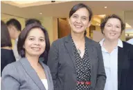  ??  ?? KPMG RGM & Co.’s Maria Myla Maralit with Amway Philippine­s country manager Maria Elenita Olmedo and Americas market insights and intelligen­ce manager Daniela Farmache.