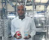  ??  ?? FOOD CHAIN: Wendell Peters inside his new foodproces­sing plant in Krugersdor­p, where he manufactur­es his long-life porridge