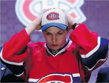  ?? BRUCE BENNETT/ GETTY IMAGES ?? Nikita Scherbak is selected 26th by the Canadiens in the first round of the 2014 draft, even as reports were coming in that the Habs would trade the pick.