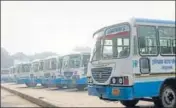  ?? HT FILE ?? ■
Only 29 buses of 10 depots will hit the roads on Friday.