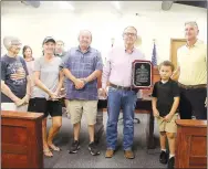  ?? ?? Former mayor Sonny Hudson of Prairie Grove received the 2023 Buddy Lyle Citizenshi­p Award. Hudson served as mayor for 21 years, the longest-serving mayor in Prairie Grove history.