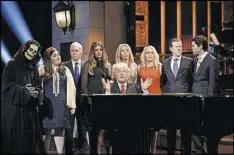  ?? WILL HEATH/NBC ?? “Saturday Night Live’s” season finale cold open, featuring parodies of President Donald Trump and those in his orbit.