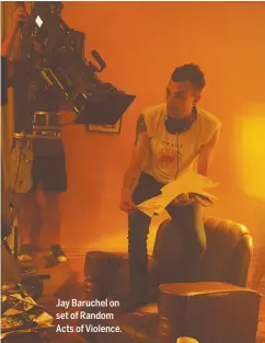  ?? Courtesy Of ELEVATION Pictures ?? Jay Baruchel on set of Random Acts of Violence.