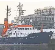  ?? FOTO: EPD ?? Die „Poseidon“Mitte Januar im Kieler Hafen.