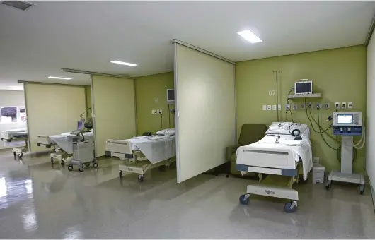  ?? Hospital do Coração de Londrina/divulgação ?? Com os novos 50 leitos, Londrina terá no total 401 leitos de UTI até o final de junho