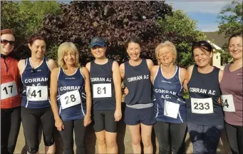  ??  ?? Participan­ts from Corran AC at the SSRP Super Valu Womens 5K Series.