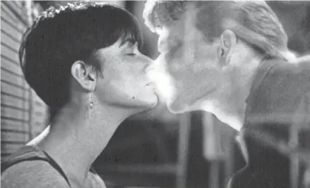  ?? PARAMOUNT/TCM ?? Patrick Swayze’s Sam, right, says farewell for good to wife Molly (Demi Moore) in 1990’s “Ghost.”